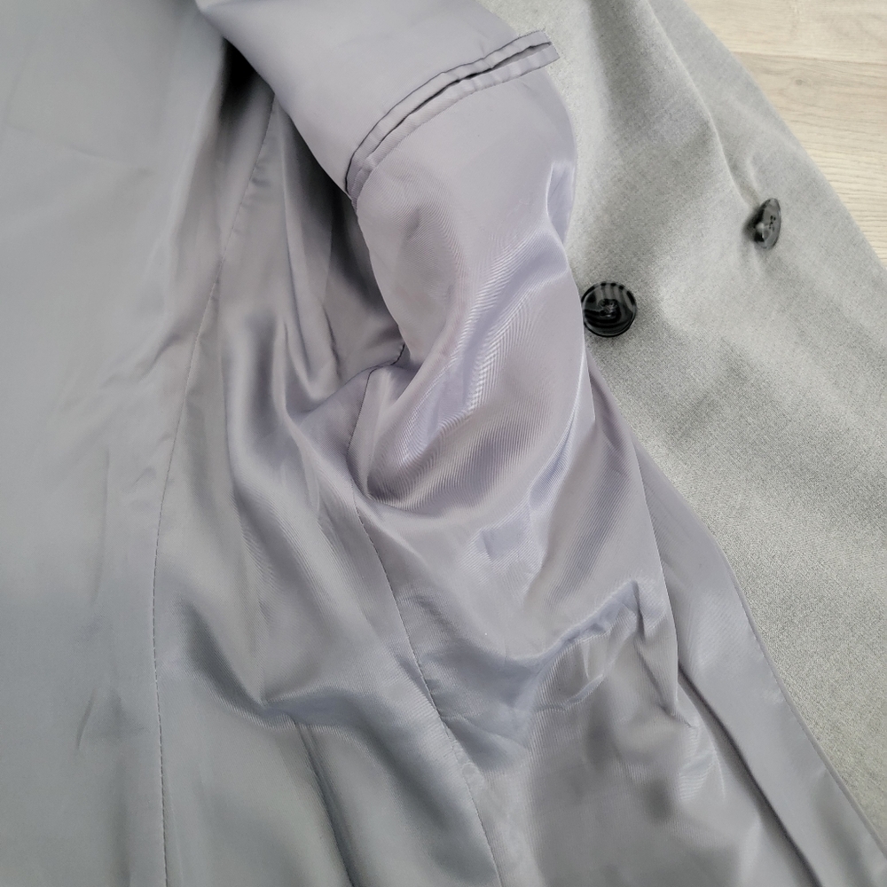 ASOS DESIGN - Skinny Robe Suit Jacket With Belt in Gray sz 38 Reg - Picture 4 of 6